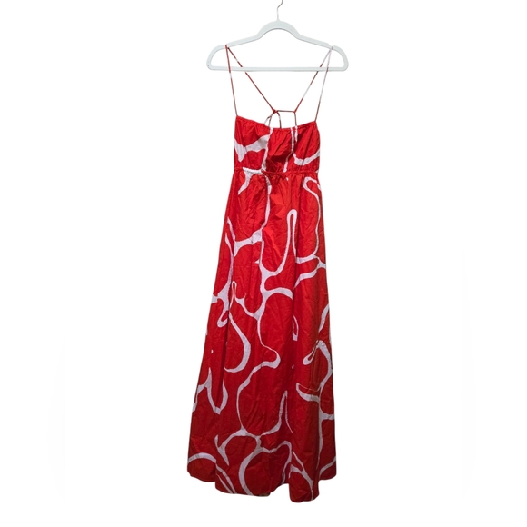 Sabo Catie Thin Strap Backless Maxi Dress In Evoke Red Size XL - Picture 9 of 14